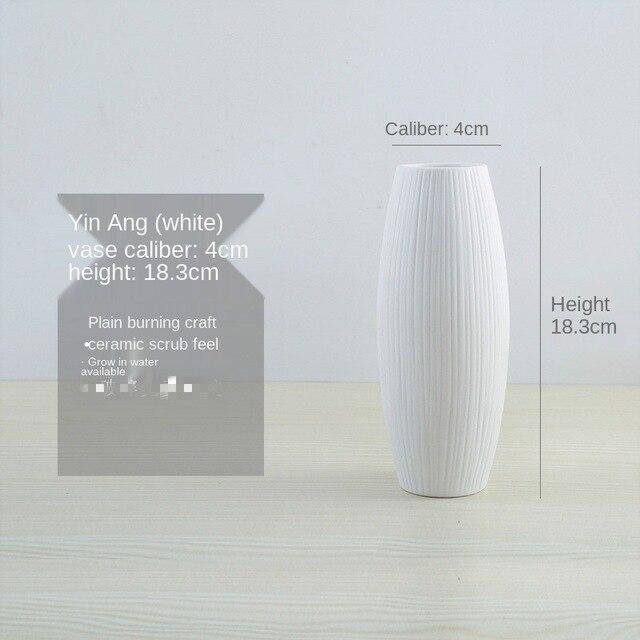 Vase moderne en porcelaine blanc Nordic