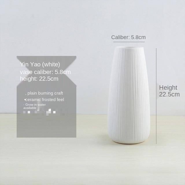 Vase moderne en porcelaine blanc Nordic