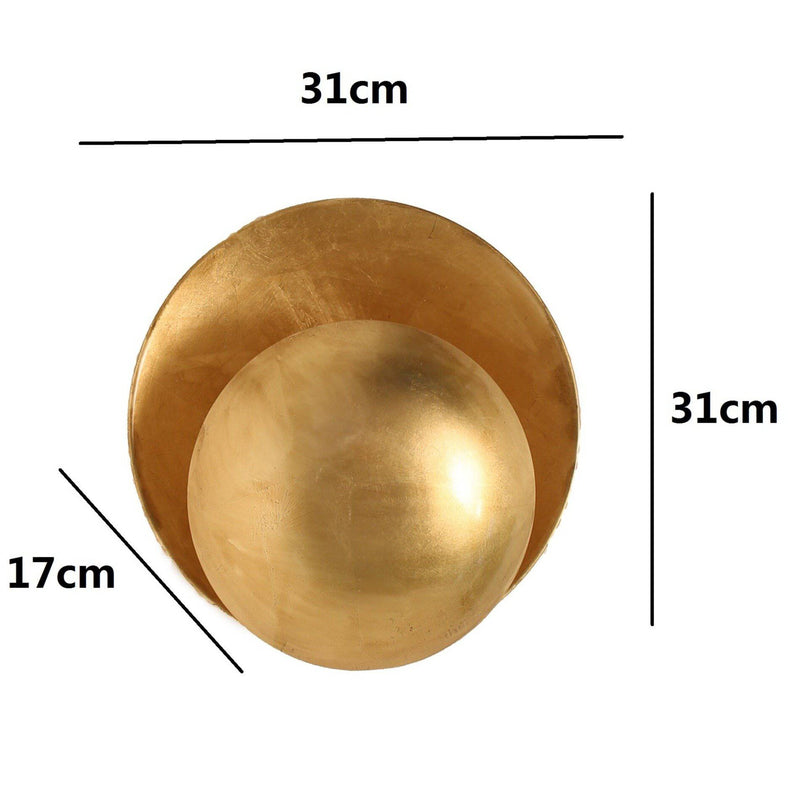 Applique murale design LED en forme de boule métal coloré