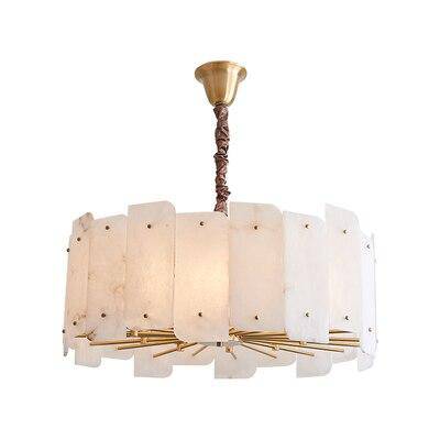 Suspension design en marbre blanc LED style Luxury