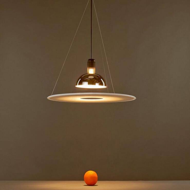 Suspension design LED avec disque en métal Nordic