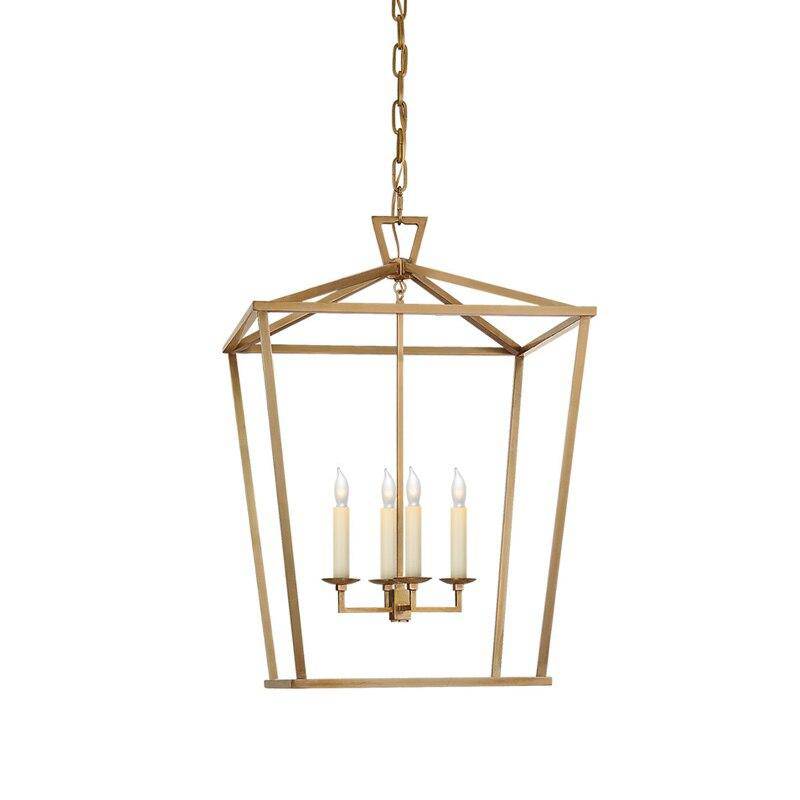Suspension retro LED en métal avec bougies style retro