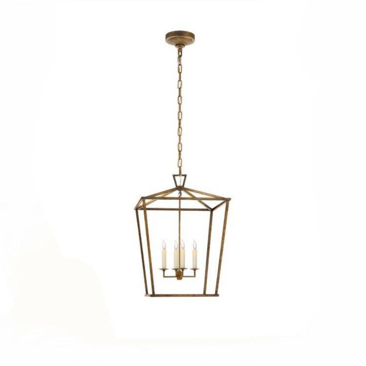 Suspension retro LED en métal avec bougies style retro