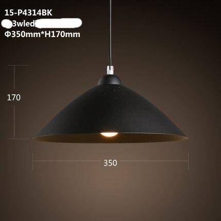 Suspension moderne avec abat-jour arrondi en métal à LED