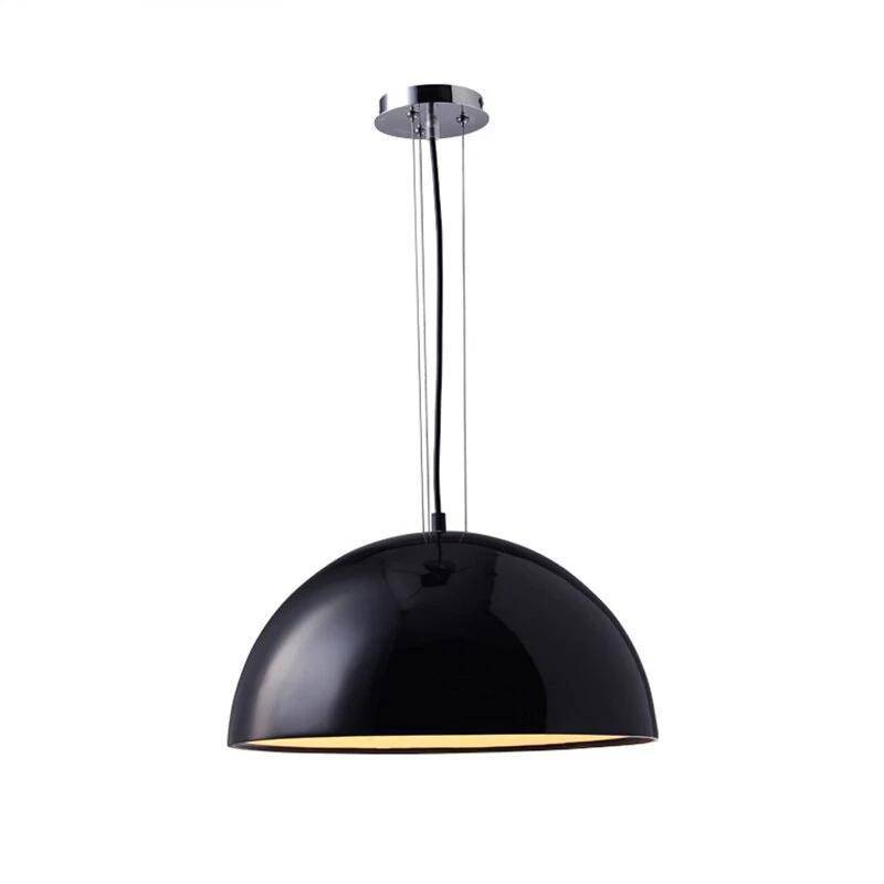 Suspension moderne LED avec abat-jour arrondi métal