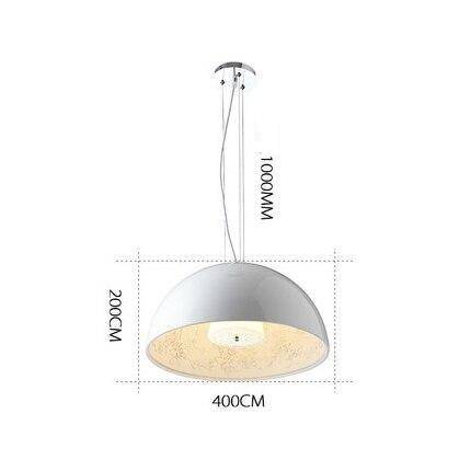 Suspension moderne LED avec abat-jour arrondi métal