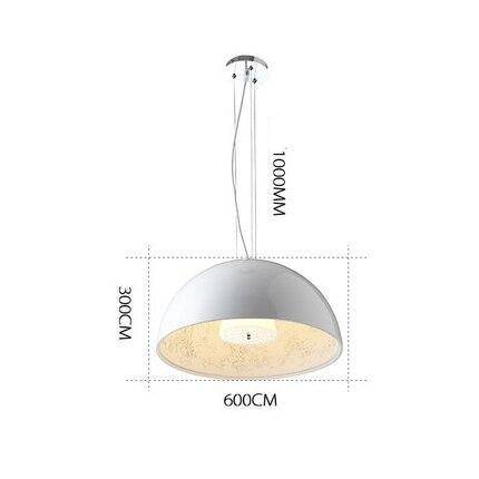 Suspension moderne LED avec abat-jour arrondi métal