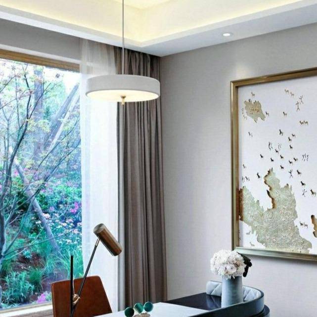 Suspension design LED avec abat-jour arrondi en métal Hang