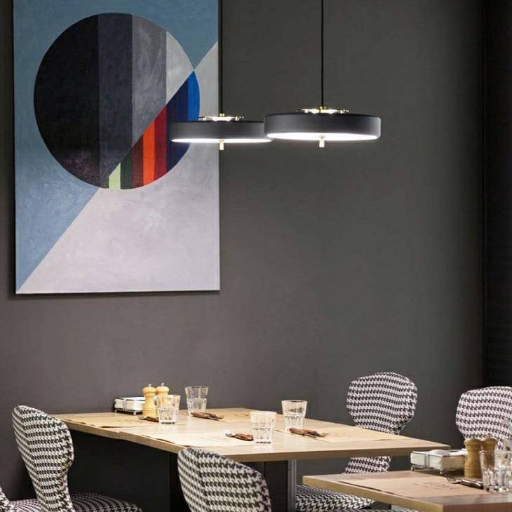 Suspension design LED avec abat-jour arrondi en métal Hang