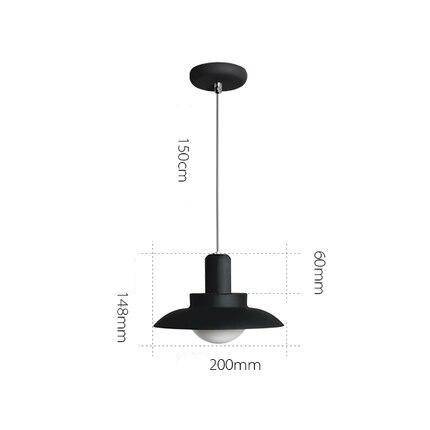 Suspension design avec abat-jour arrondi en métal LED