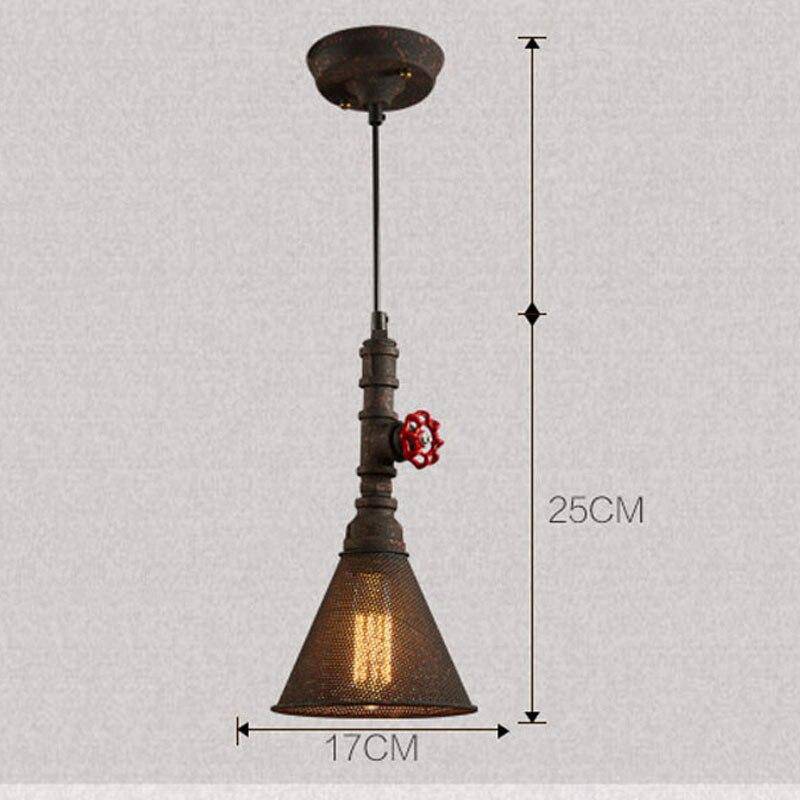 Suspension retro LED avec abat-jour métal conique industriel