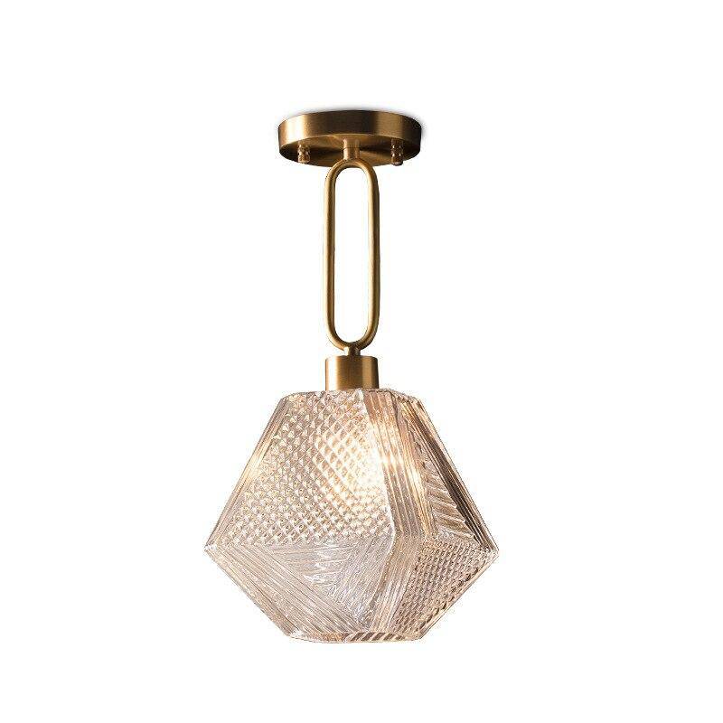 Suspension design à LED avec abat-jour en verre rétro Shadow