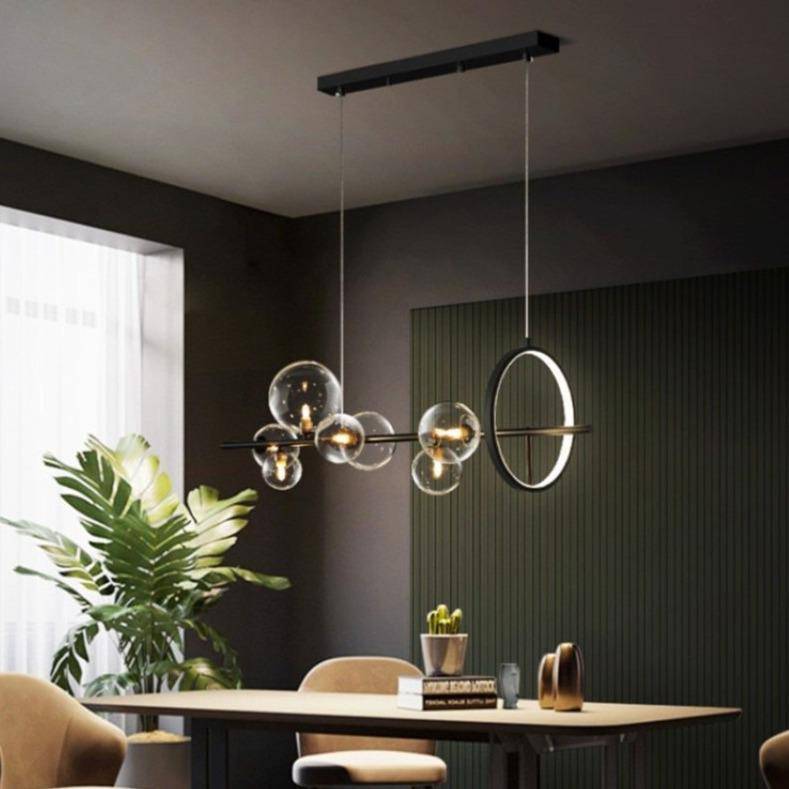 Suspension design à LED avec plusieurs sphères en verre Loft