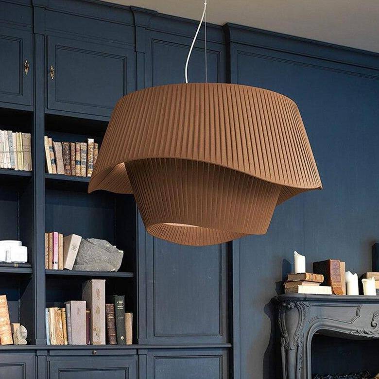 Suspension design à LED blanche style Fabric