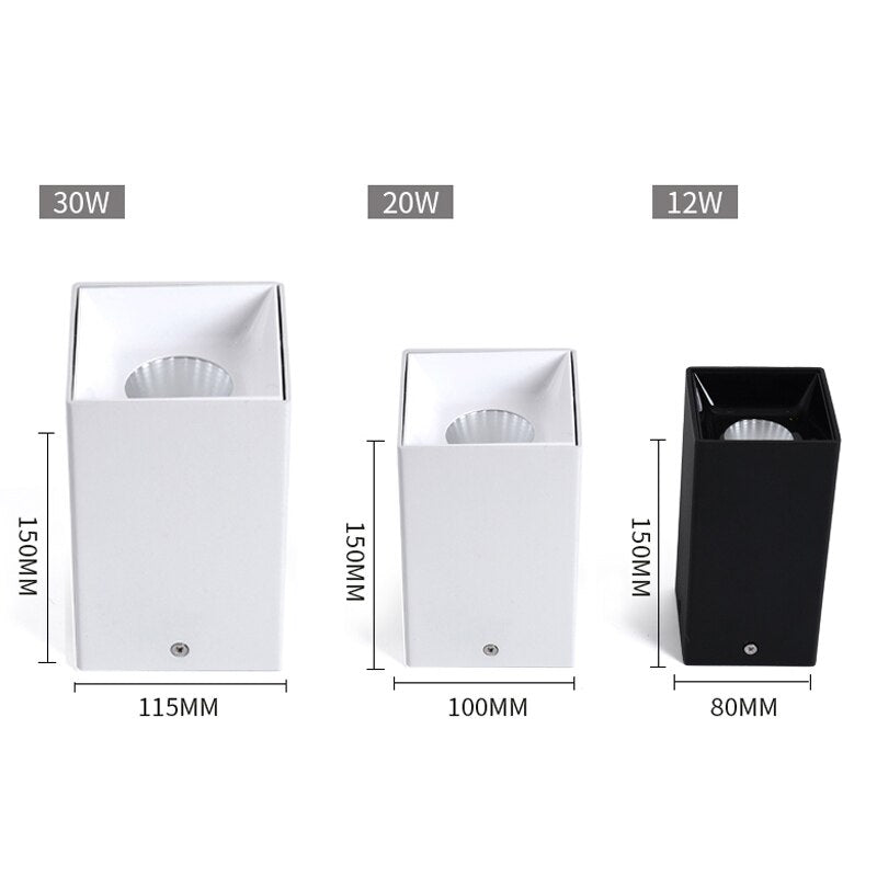 Spot moderne LED cubique et métallique Elma