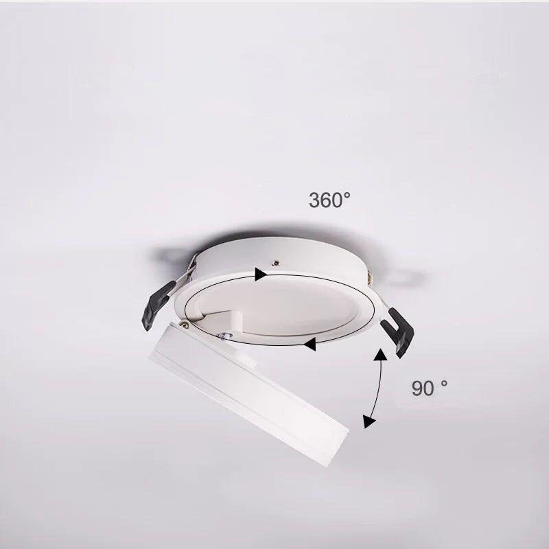 Spot encastré rond LED avec orientation 360