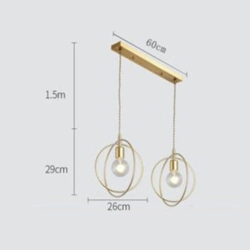 Lustre moderne LED avec plusieurs formes géometriques Yria