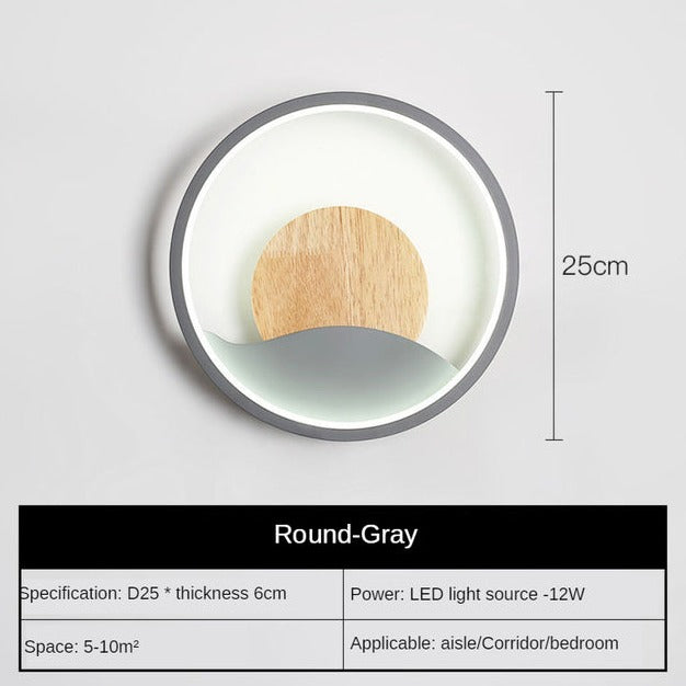 Applique murale design LED ronde avec anneau lumineux Globe