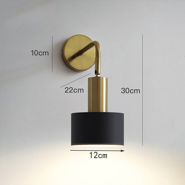 Applique murale industrielle LED en métal style spot Rhea