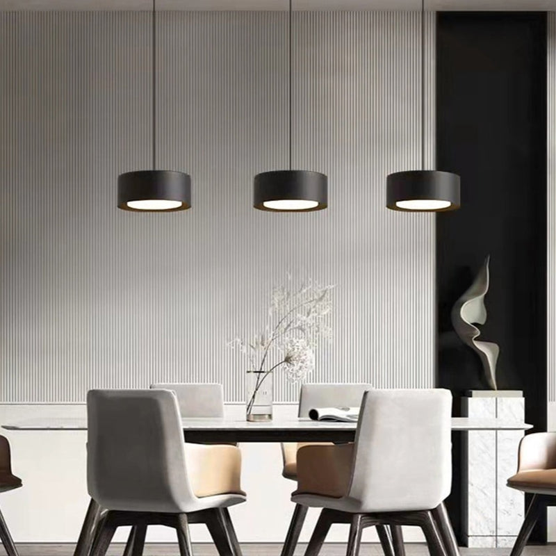 Suspension moderne LED cylindre court et métallique Reese