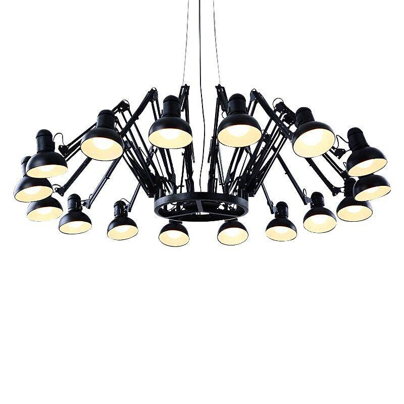 Lustre design LED en métal style industriel Spider