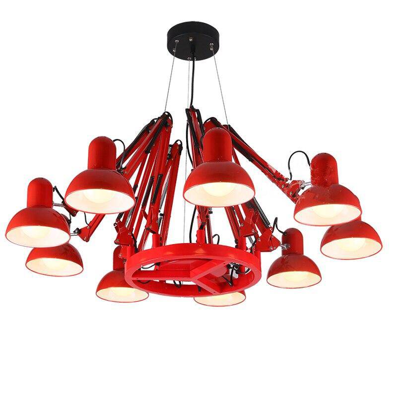 Lustre design LED en métal style industriel Spider