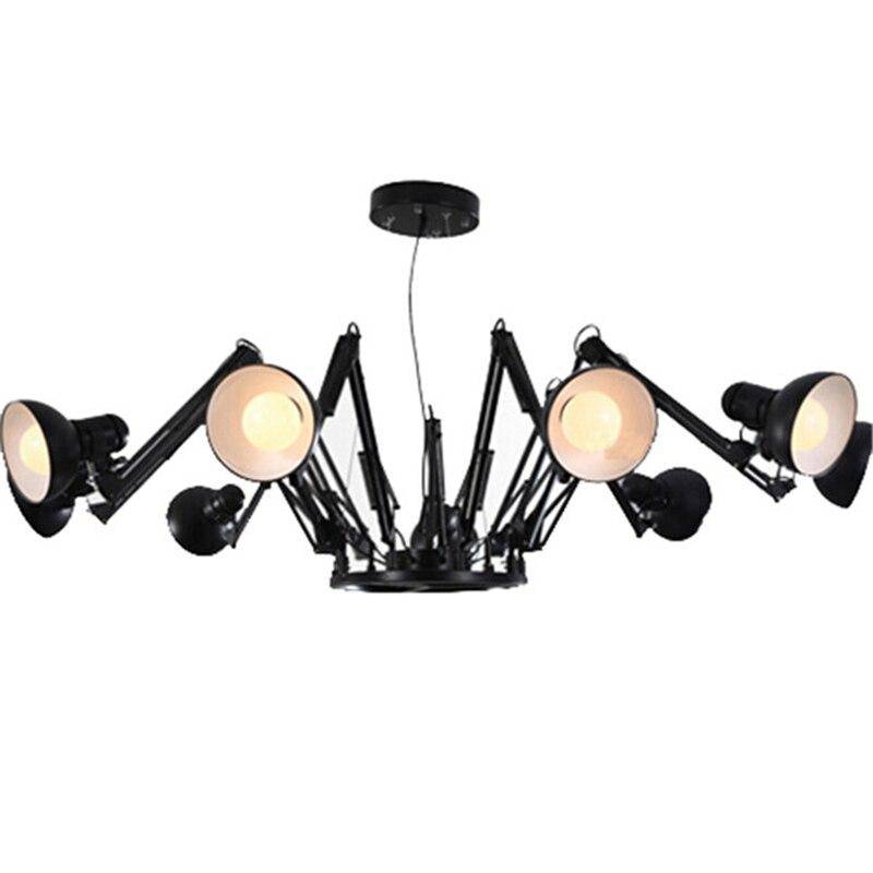 Lustre design LED en métal style industriel Spider