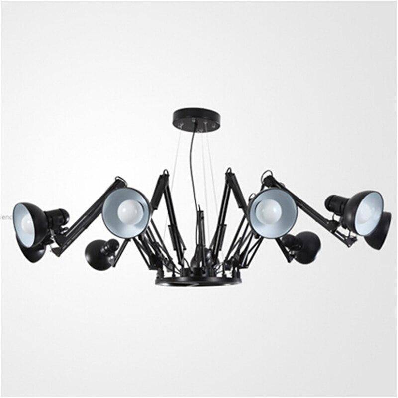 Lustre design LED en métal style industriel Spider