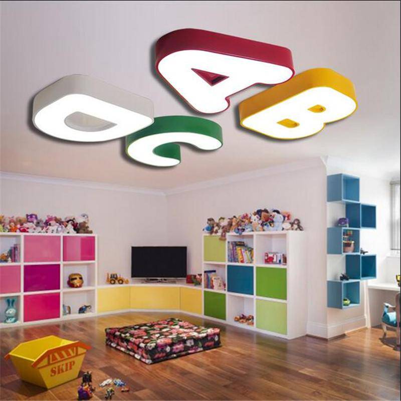 Plafonnier enfant LED en forme de lettres de l'alphabet