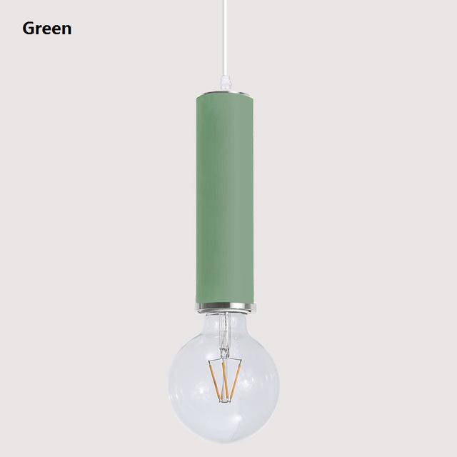 Suspension design LED en tube de couleur