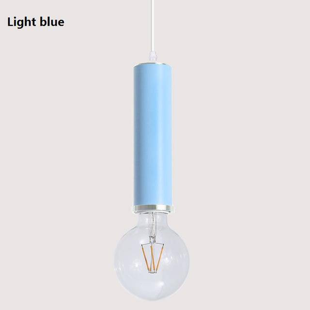 Suspension design LED en tube de couleur