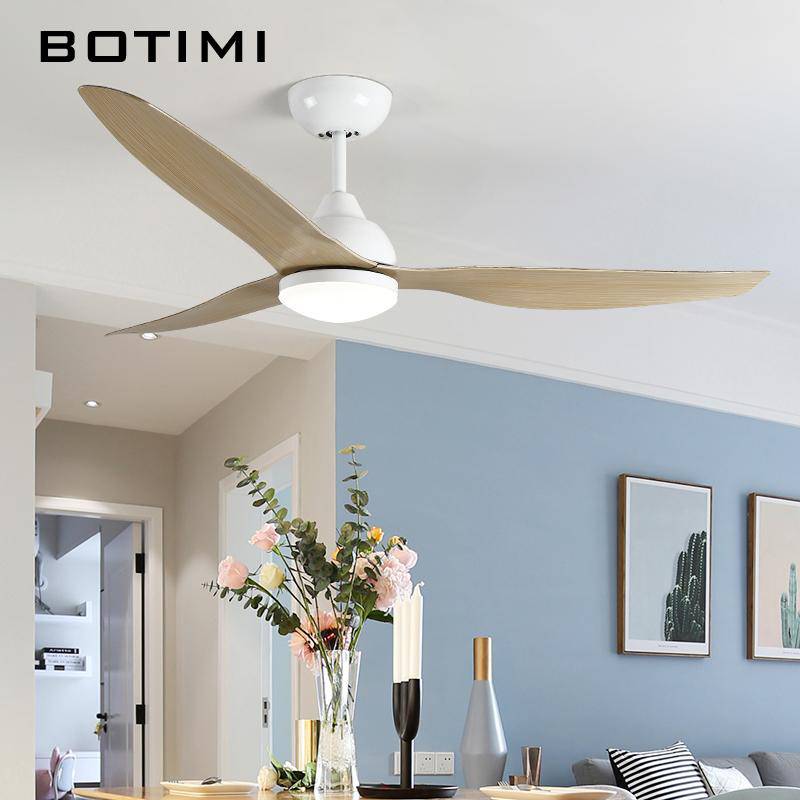 Ventilateur de plafond LED à 3 pales en bois