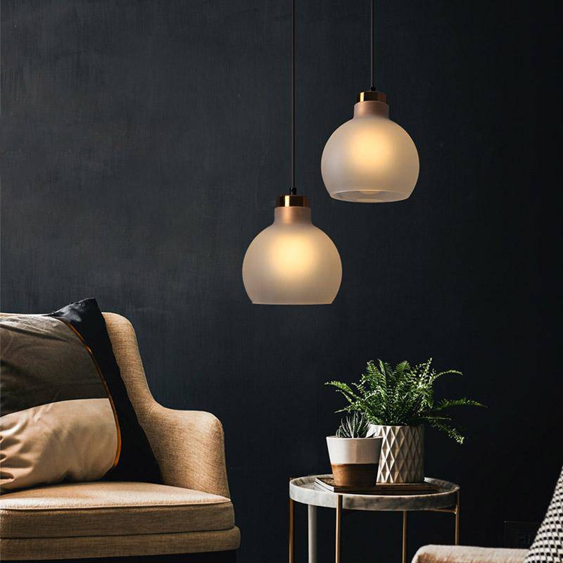 Suspension boule en verre à LED Lamp