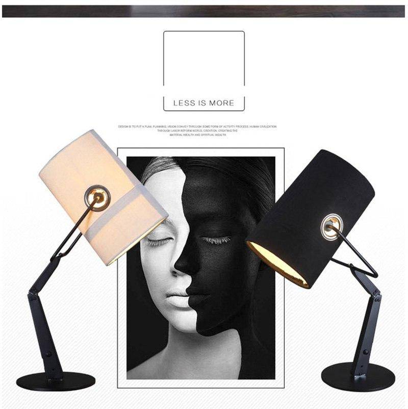 Lampe de bureau design ajustable et abat-jour en tissu Italy