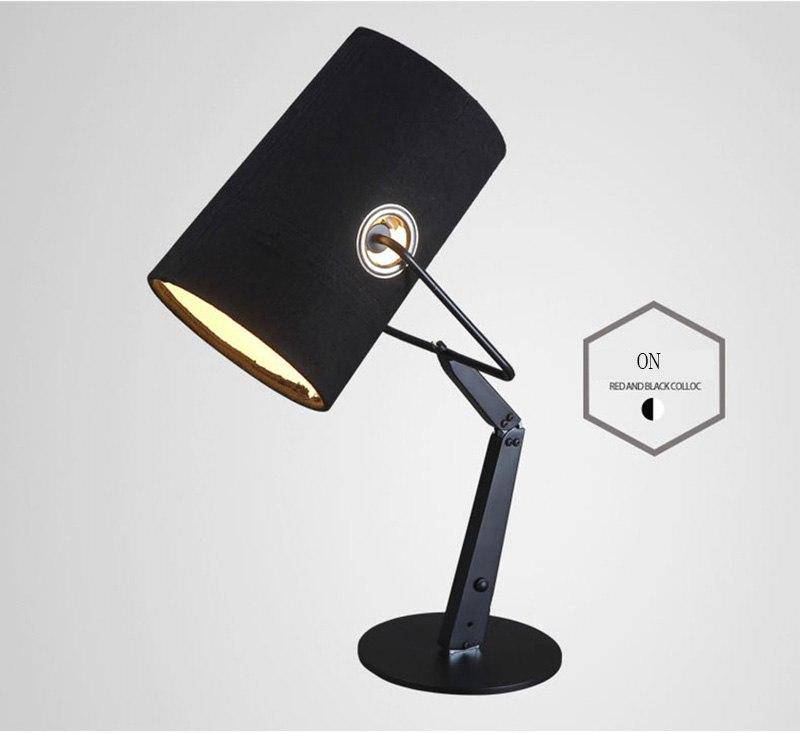 Lampe de bureau design ajustable et abat-jour en tissu Italy