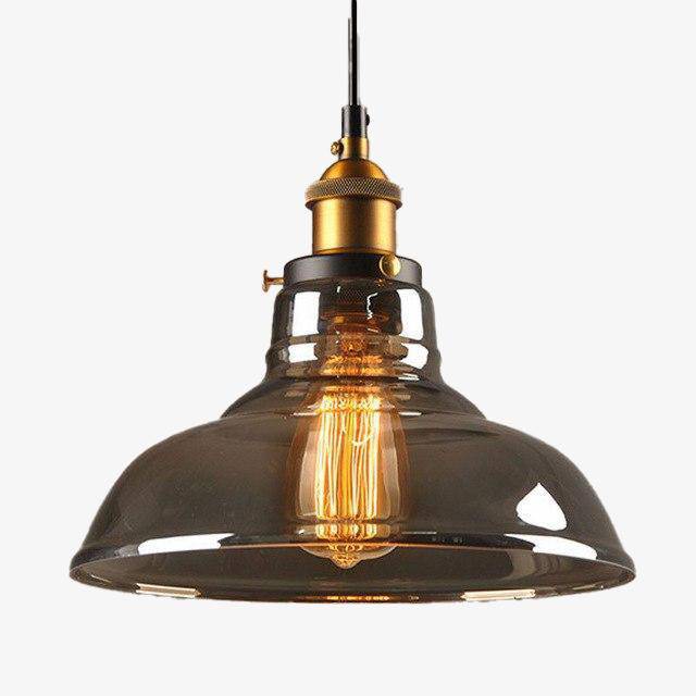 Suspension avec abat-jour en verre Loft