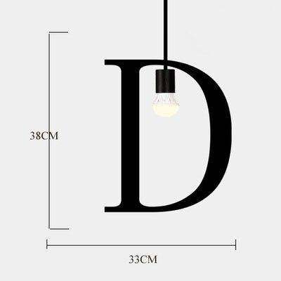 Suspension design LED avec Lettres en métal style Creative