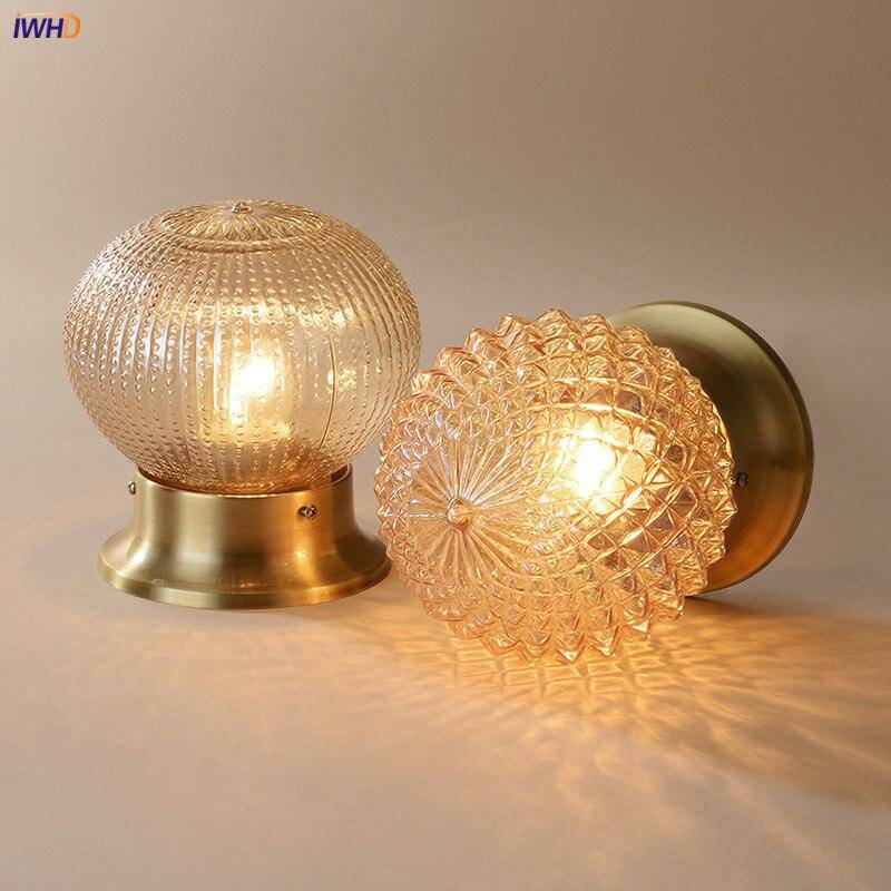 Plafonnier design à LED en métal et verre ambré