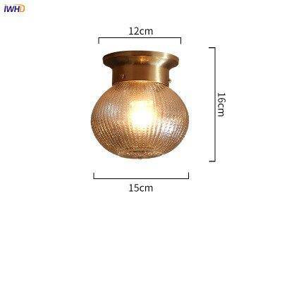 Plafonnier design à LED en métal et verre ambré