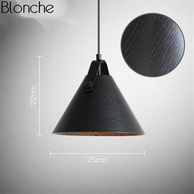 Suspension LED en bois et métal coloré Hanging