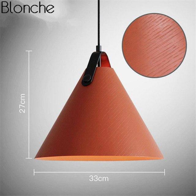 Suspension LED en bois et métal coloré Hanging