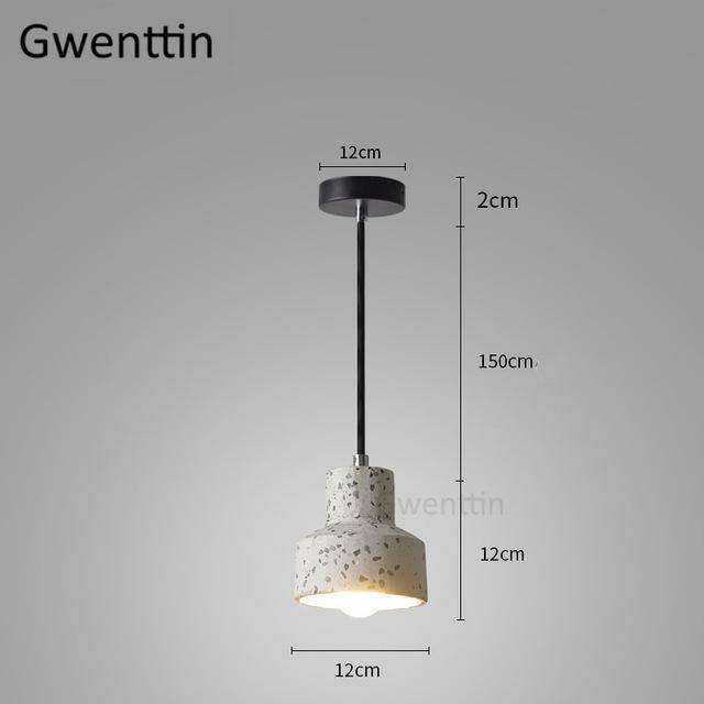 Suspension ciment style terrazzo de couleur Vintage