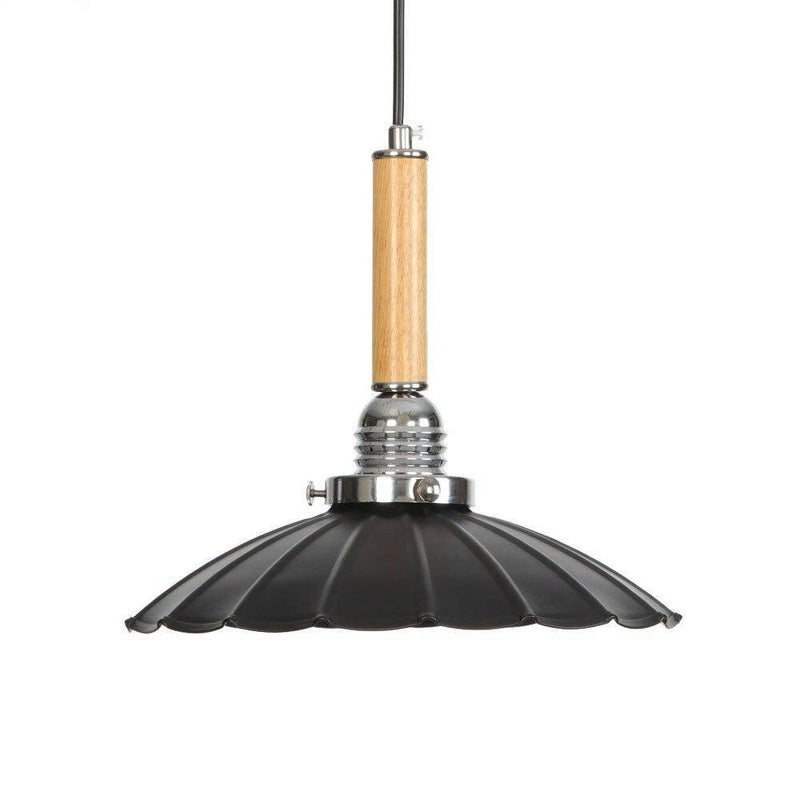 Suspension vintage LED en métal avec abat-jour style rétro