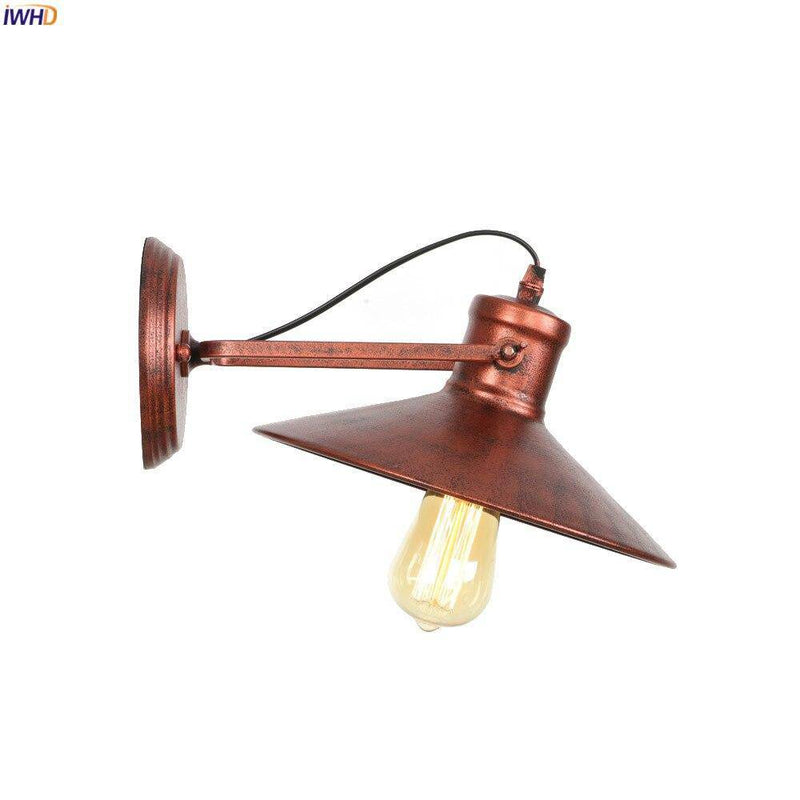 Applique murale rétro LED en métal avec ampoule en verre style industriel Edison