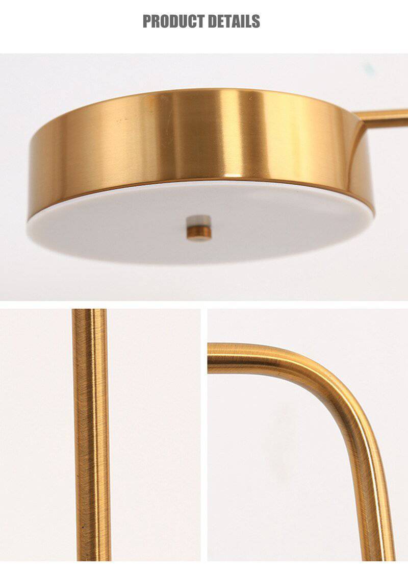 Lampadaire design doré arrondi Study