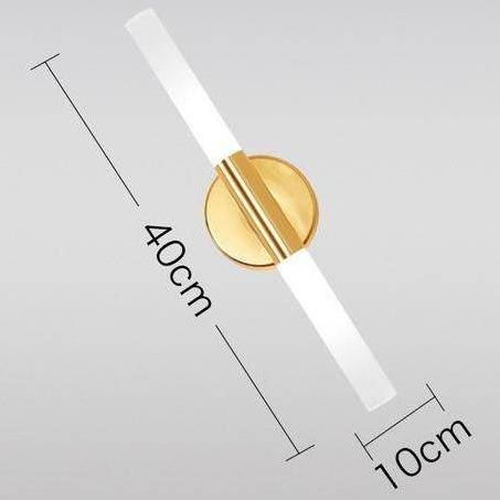 Applique murale dorée cylindrique à LED Vanity