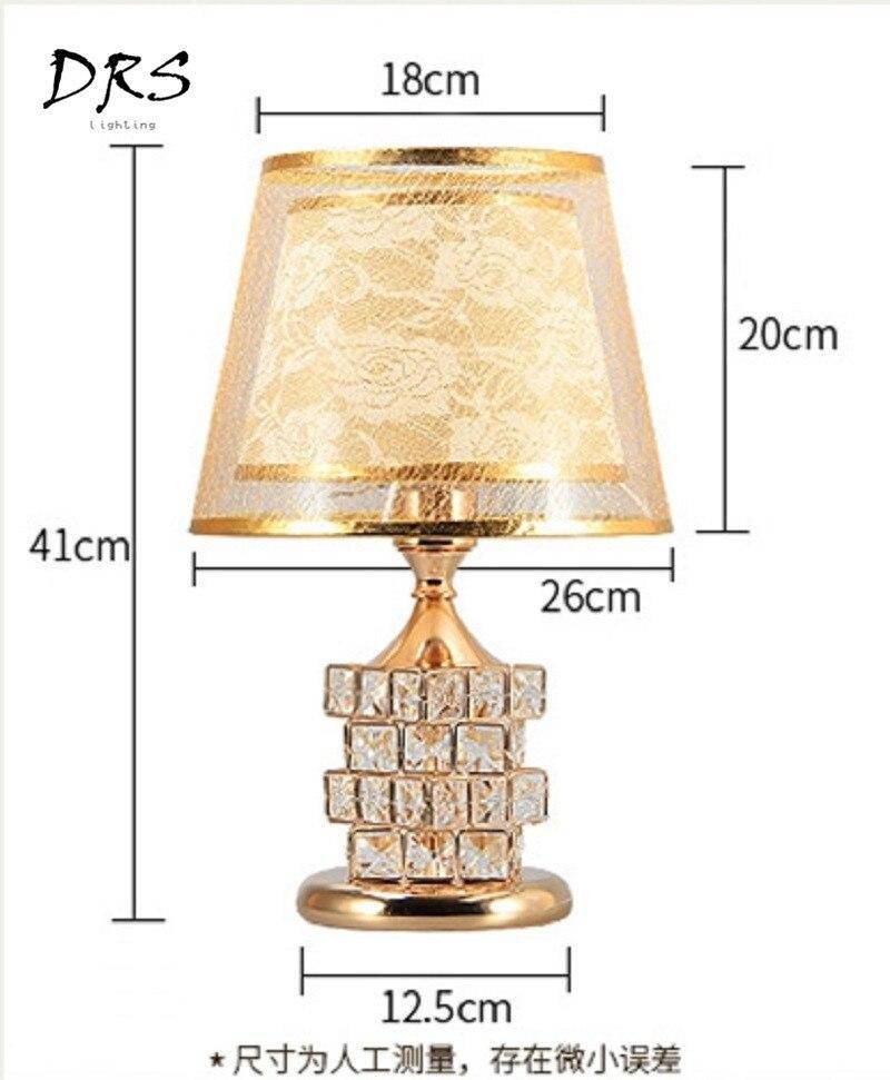 Lampe de chevet abat-jour et cristaux Rubiks