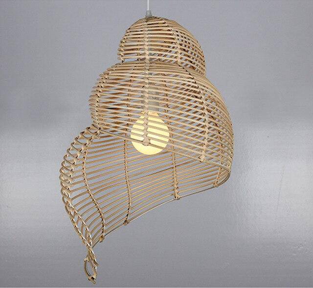 Suspension spirale en bois Asian
