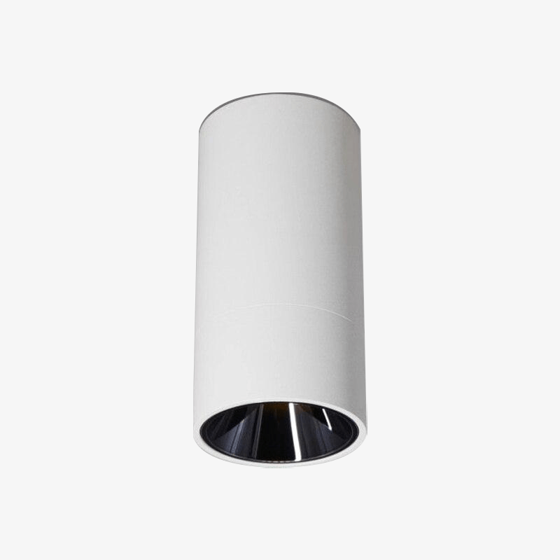 Spot en cylindre moderne à LED noir ou blanc