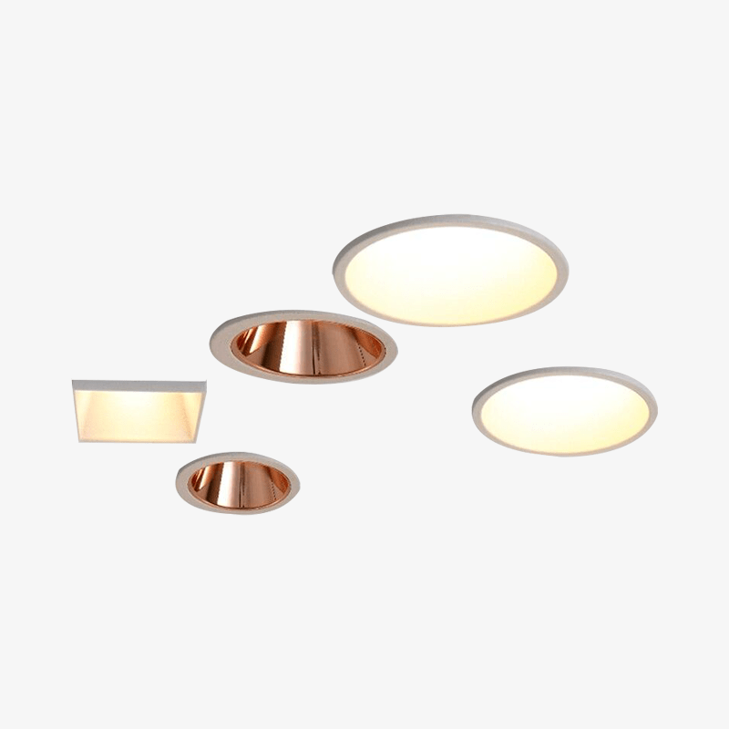 Spot encastré moderne avec plusieurs formes à LED